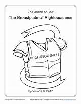 Breastplate Righteousness Armor Pdf sketch template