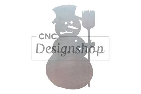 snowman w broom dxf file for cnc
