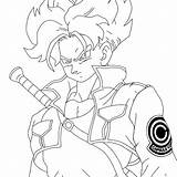 Trunks Coloring Pages Dbz Future Dragon Ball Ssj Color Clipart Printable Gohan Lineart Sketch Swim Deviantart Trending Days Last Library sketch template