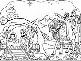 Nativity Manger sketch template