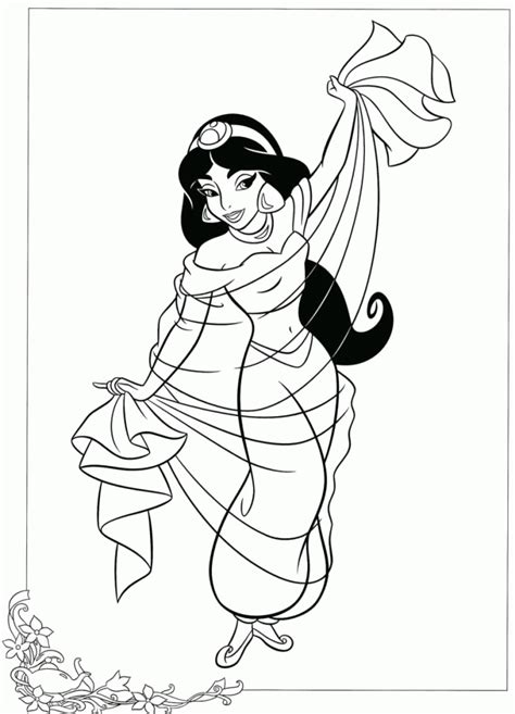 jasmine coloring pages az coloring home