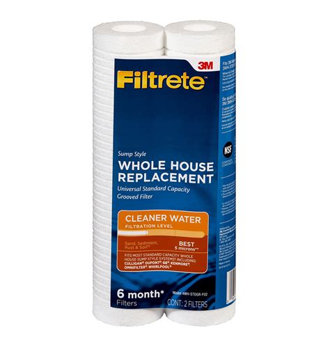 filtrete standard capacity grooved replacement  house filter wh stdgr   filters