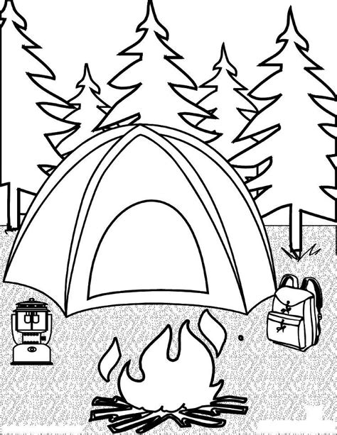 printable camping coloring pages coloring home