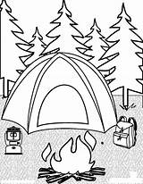 Coloring Camping Pages Popular Kids sketch template
