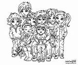 Jadedragonne Lineart Deviantart Family Coloring Portrait Pages Colouring Adult sketch template