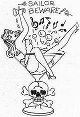Sailor Jerry Tattoo Tattoos Valentine Traditional sketch template