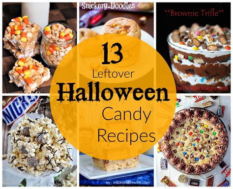 leftover halloween candy recipes cookies bars dips