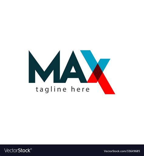 max logo letter template design royalty  vector image