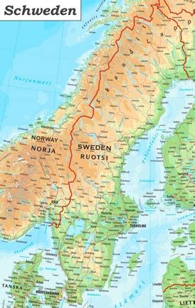 schweden karte landkarten von schweden