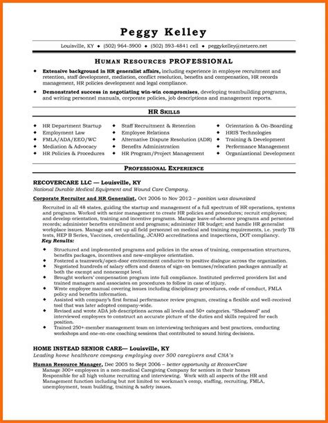 human resources generalist resume sample   learning
