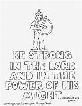 Strong Lord Coloring Ephesians Pages Bible Kids God Armor Printable Drawing Coloringpagesbymradron Kid Crafts Color Sheets Cliparts Children Adron Mr sketch template