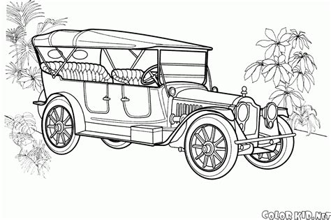 coloring page antique cars