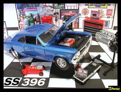 1966 Chevy Chevelle Ss 396 Garage W Die Cast Tools