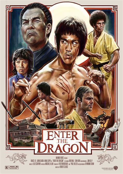 enter  dragon bruce lee classic kung fu  poster etsy