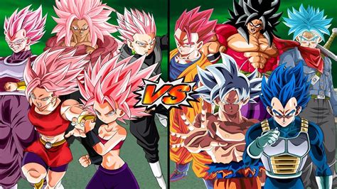 Black Goku Ssj5 Rose Team Vs Universo 7 Dragon Ball Z
