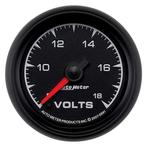 auto meter  es series   voltmeter gauge