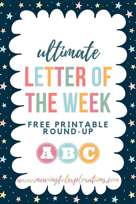 ultimate list  letter   week  printables letter