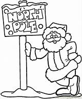 Coloring Pole North Pages South Popular Santa sketch template