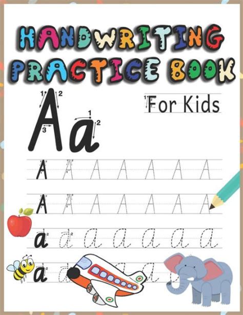 handwriting practice book  kids letter tracing workbook  kids writing practice book pre