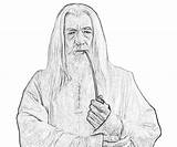 Gandalf Hobbit Colorear Lotr Coloriages Tolkien Legolas Frodo Ot7 Bilbo sketch template