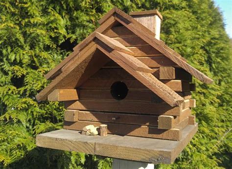 birdhouse log cabin amish handmade reclaimed wood bird houses log cabin cedar roof