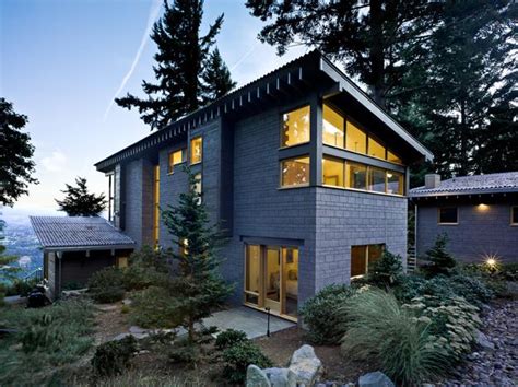 modern houses surrounded by trees architectural appeal