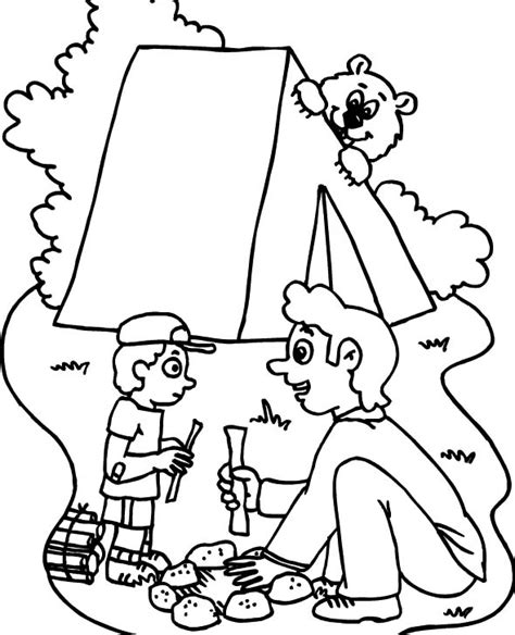 people  jobs coloring pages  kids camping coloring sheets pictures