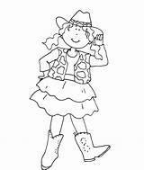 Cowgirl Coloring Pages Howdy Cowboy Color Printable Getcolorings Getdrawings Hat Drawing sketch template