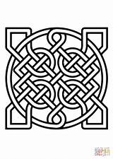 Celtic Coloring Knot Pages Printable Knots Patterns Ornamental Designs Noeud Celtique Carre Drawing Coloriage Symbols Tattoo Stencil Popular sketch template