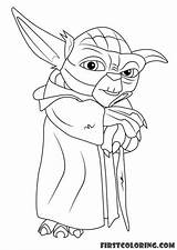 Yoda Jedi sketch template