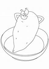 Potato Coloring Sweet Pages Bowl Color Kids Getcolorings Getdrawings sketch template