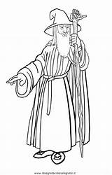 Gandalf Colorare Signore Anelli Animato Cartone Personaggio sketch template