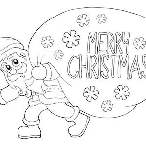 christmas coloring pages  printable christmas coloring etsy