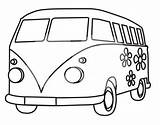 Van Vw Drawing Camper Bus Volkswagen Coloring Cartoon Sketch Outline Getdrawings Pages Kombi Combi Template Stencil Hippie Vans Colouring Choose sketch template