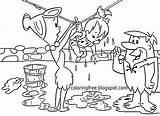 Flintstones Drawing Coloring Stone Age Teenage Easy Girls Caveman Kids Bedrock Printable Pages Cartoon Wilma Colour Teenagers Color Dwell Feast sketch template