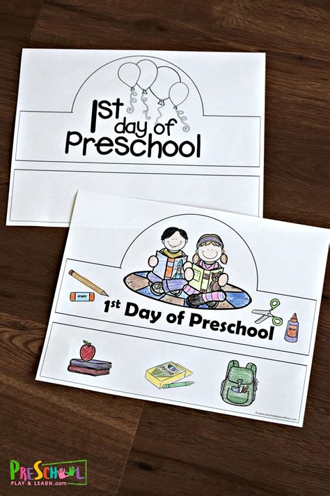 day  preschool   school hats  printable