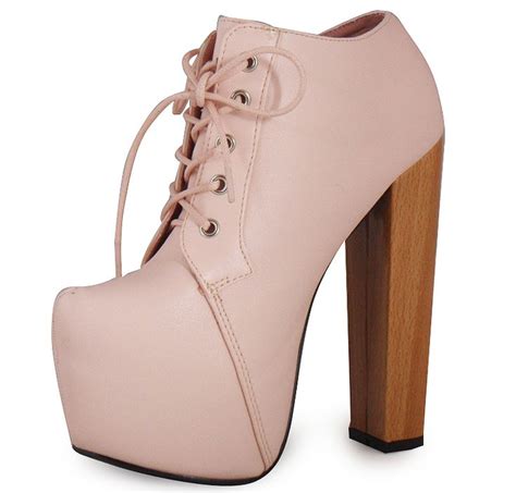 womens ladies lace  concealed platform high block heel shoes block heel shoes heels