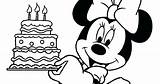 Mouse Minnie Coloring Pages Birthday Mickey Happy Head Cake Mini Kids Getdrawings Getcolorings Printable Disney Color Colorings Toddlers sketch template
