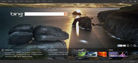 bing homepage released includes larger photovideo  page