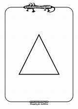 Shapes Triangle Coloring Easy Print Toddlers Simple Pages Kids sketch template