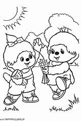 Monchhichi Coloring Pages Monchichi sketch template