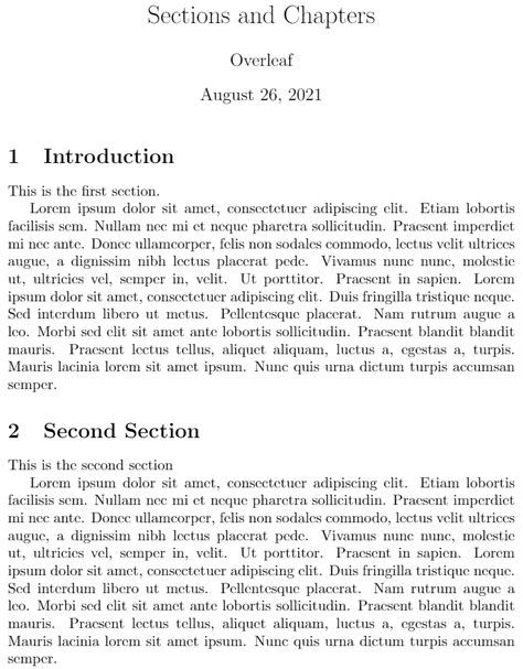 sections  chapters overleaf  latex editor