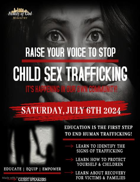 human trafficking event flyer postermywall