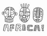 Africa Coloring African Pages Tribes Kids Cultures Coloringcrew Colorear Color Africanos Colouring Tribal Africanas Arte Pinturas Print Masks Con Choose sketch template
