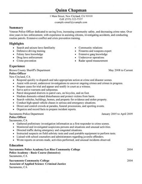 resume template law enforcement resume police officer resume resume