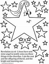 Coloring Revelation Pages Jesus Getcolorings Star Bright Printable sketch template