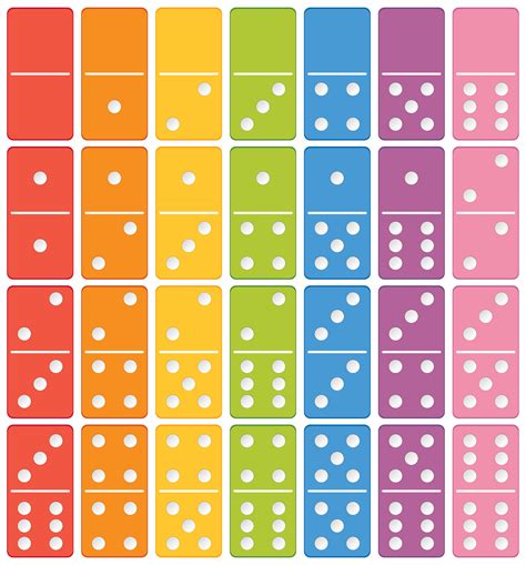 colourful domino set element  vector art  vecteezy