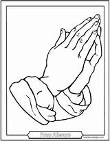 Praying Hands Coloring Pages Rosary Catholic Hand Jesus Children Printable Prayer Color Dots Connect Colouring Template Boy Sheet School Sunday sketch template