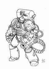 Warhammer Coloring Space 40k Colouring Pages Marine Marines Para Deviantart Dibujos Wolves Hounds Alpha Print Devastator Messor Sgt Template Drawings sketch template