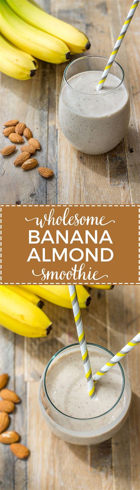 Wholesome Banana Almond Milk Smoothie Nourish And Fete